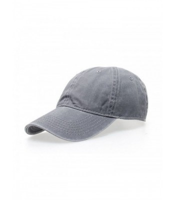 XMLY Men & Women Distressed Pure Vogue Washed Denim Jeans Baseball Caps - Light Grey - CU185NDISM8