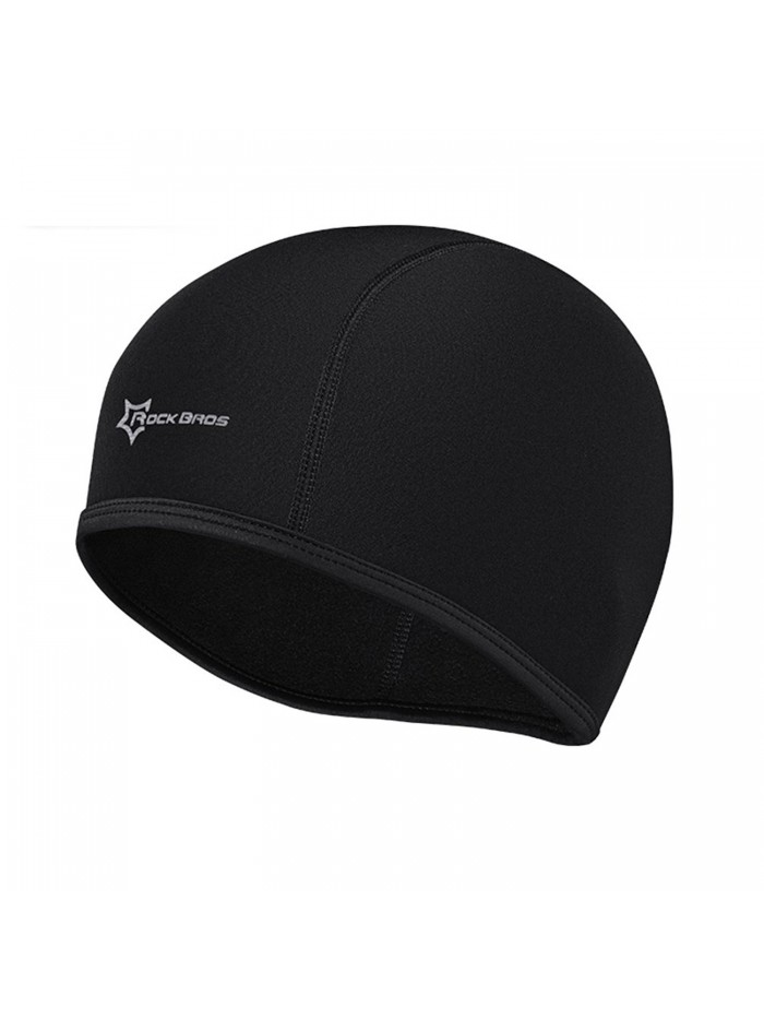 RockBros Men's Winter Skull Cap Fleece Windproof Thermal Hat Helmet Liner Black - CD186NXNQQ4