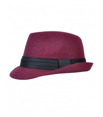 Men's All Season Fashion Wear Fedora Hat - Red - CT12BOAS7T1