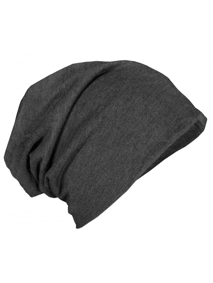 KMystic Slouch Lightweight Beanie Hat - Charcoal - C011N7HPI0H