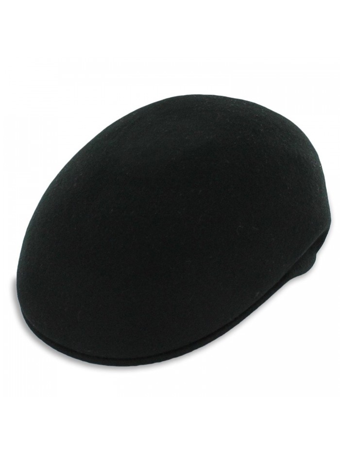 Hats in the Belfry Belfry Ascot - Molded Wool IVY Cap - Black - CM11YODUDZN