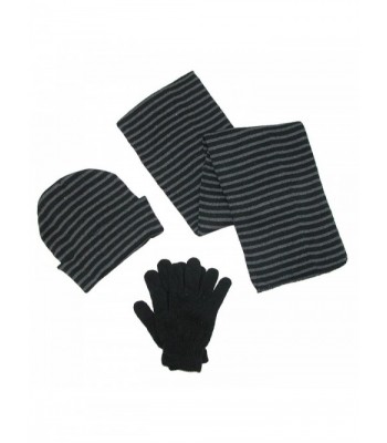 CTM Striped Gloves Scarf Winter