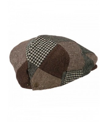 Mens Wool Blend Patchwork Ivy in Men's Newsboy Caps