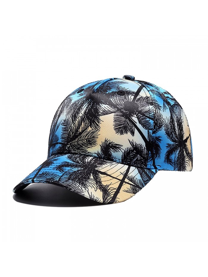 Quanhaigou Printed Baseball Cap-Graffiti Unisex Snapback Flat Bill Hip Hop Hats - Blue Black - CU182ZSK24G