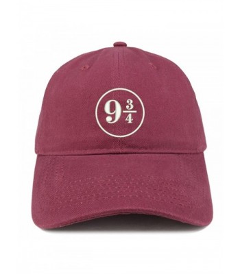 Trendy Apparel Shop Harry Platform Embroidered Soft Cotton Adjustable Cap Dad Hat - Maroon - CG185HMOWEI