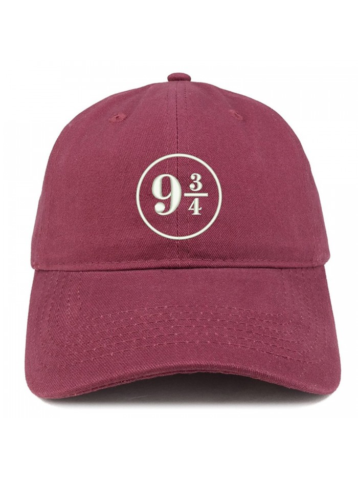 Trendy Apparel Shop Harry Platform Embroidered Soft Cotton Adjustable Cap Dad Hat - Maroon - CG185HMOWEI