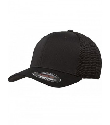 Flexfit 6533 Ultrafibre & Airmesh Fitted Cap w/ THP No Sweat Headliner Bundle Pack - Black - C31856XW38Y