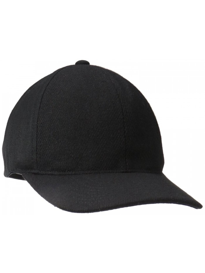 Kangol Men's Textured Wool Baseball - Black - C312HQZ43XD