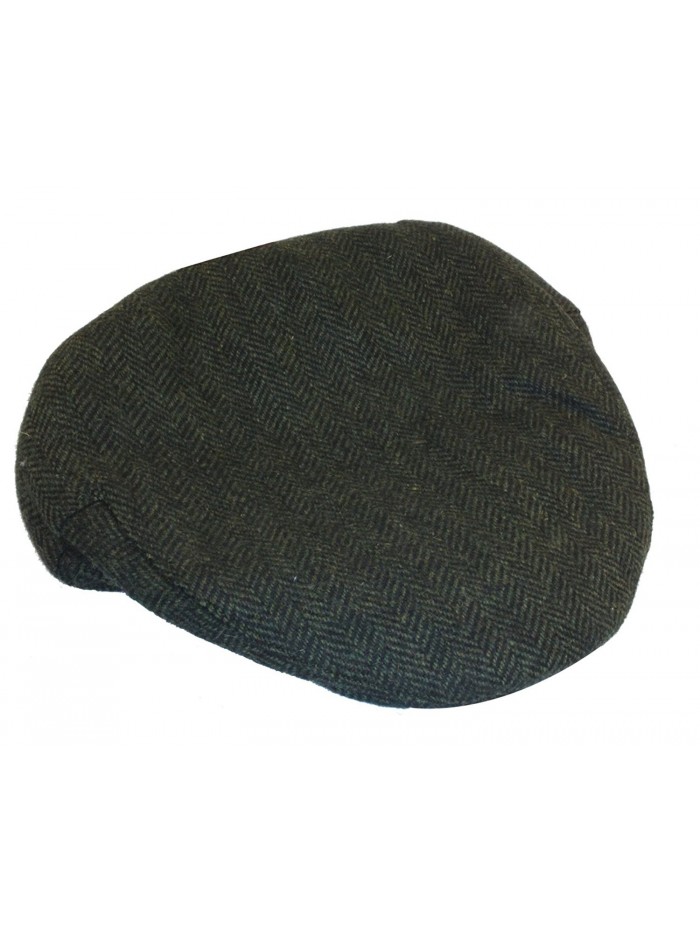 Shandon Irish Tweed Flat Cap Dark Green 100% Wool - C1182MK5INR