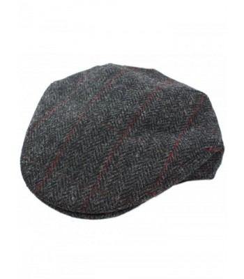 Trinity Cap 100% Wool Charcoal Herringbone Irish Made Mucros - C511RCEK0VN