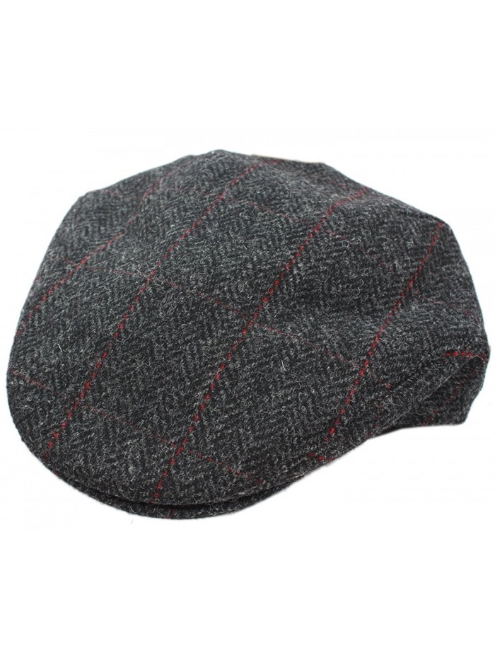 Trinity Cap 100% Wool Charcoal Herringbone Irish Made Mucros - C511RCEK0VN