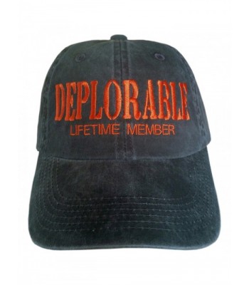 DEPLORABLE LIFETIME MEMBER America Embroidery - Black With Orange Embroidery - CY17XMHEHCK