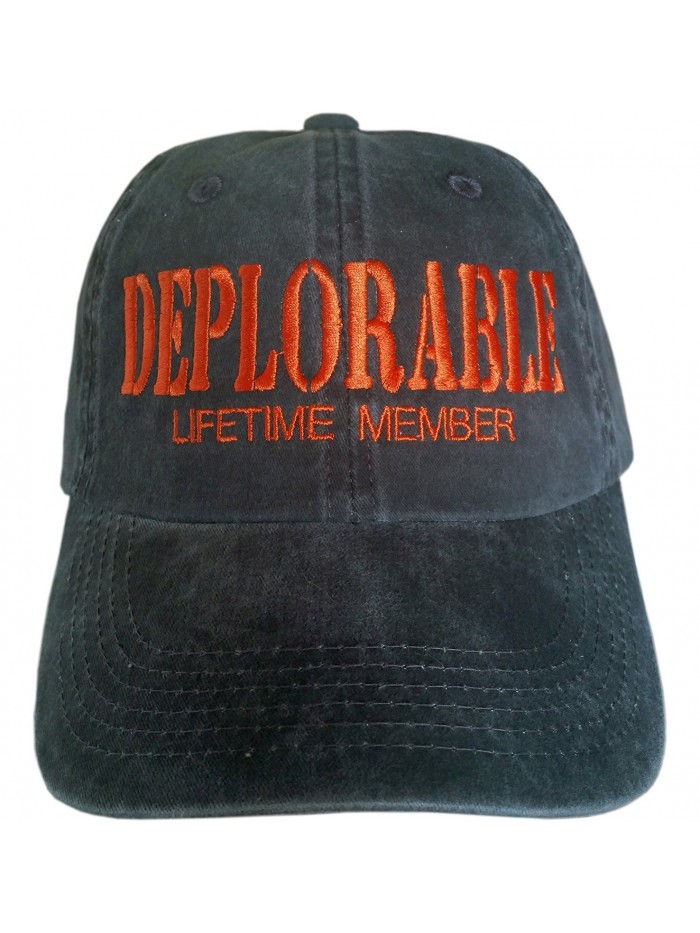 DEPLORABLE LIFETIME MEMBER America Embroidery - Black With Orange Embroidery - CY17XMHEHCK