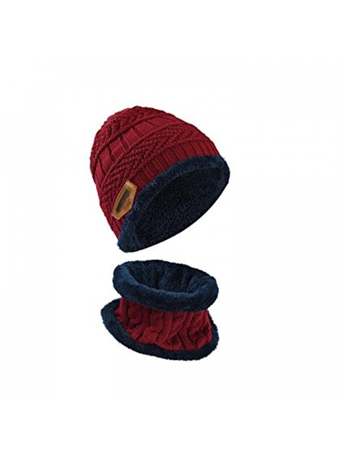 Winter Knitting Beanie Toboggan Beaniee - wine red - CI188MX9NTN