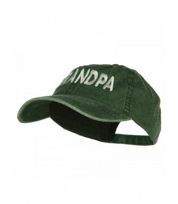 Wording Grandpa Embroidered Washed Cap