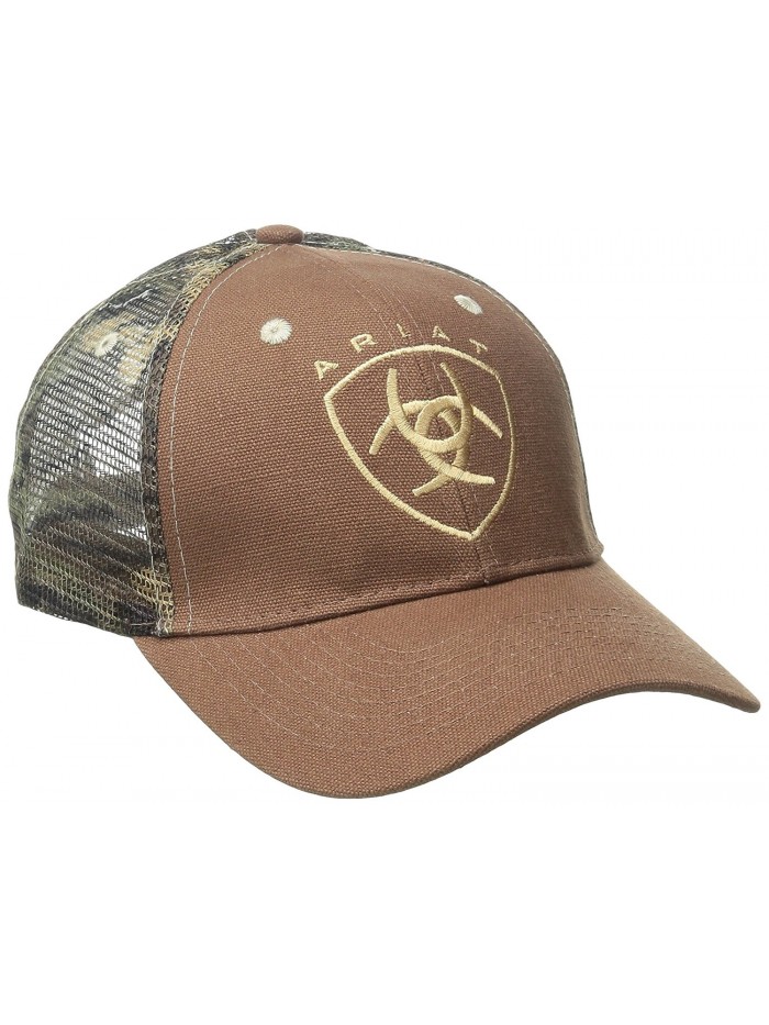 Ariat Men's Brown Front Camo Mesh Hat - Brown - CY11X1RCWM5