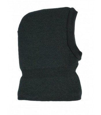 N'Ice Caps Men's Warm Sherpa Lined Knitted Balaclava Headwear - Black - CB12LLLMH9Z