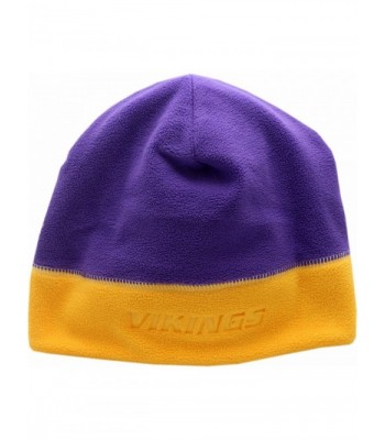 Minnesota Vikings Fleece Knit Hat 2-Tone Logo Block - C018889E760