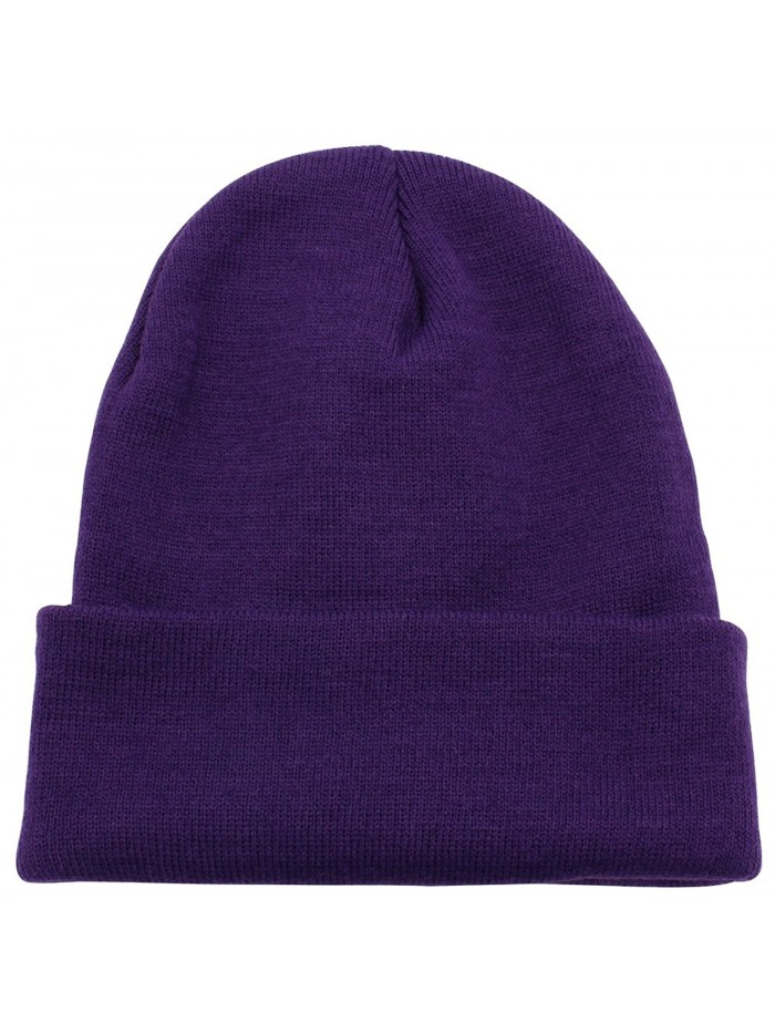 Beanie For Women and Men Unisex Cuffed Plain Skull toboggan Knit Hat ...