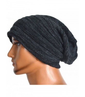 Slouchy Oversized Beanie Skull Black in Men's Skullies & Beanies