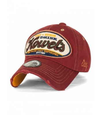 ililily Howel's Distressed Vintage Solid Color Cotton Baseball Cap Trucker Hat - Red - CN17YK3G43G