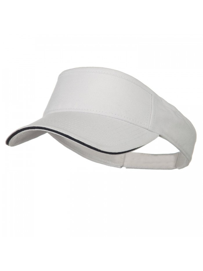 Brushed Bull Denim Sandwich Sun Visor - White Navy W38S30D - CA110PMXYYT