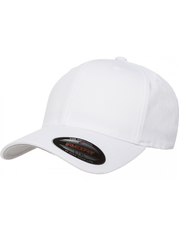 Flexfit Premium Original Blank Cotton Twill Fitted Hat XX-Large - White - C111WP90I71