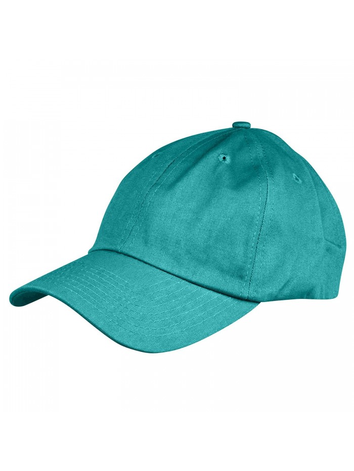 Dalix Unisex Unstructured Cotton Cap Adjustable Plain Hat - Teal - CP12NYWRXNE