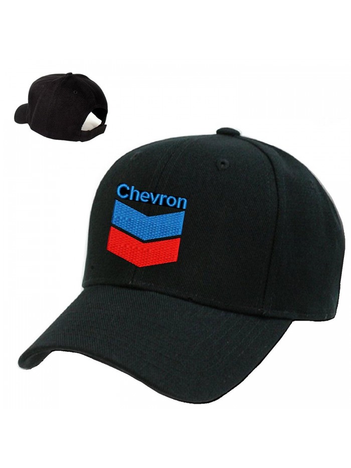 *CHEVRON*Gas Station Black Embroidery Adjustable Baseball cap Souvenier Gift Unique Hat - CK127AIC74R