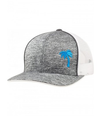 Trucker Hat - Palm Tree Series - by Lindo - Static Gray/Aqua - CN18590DWWY