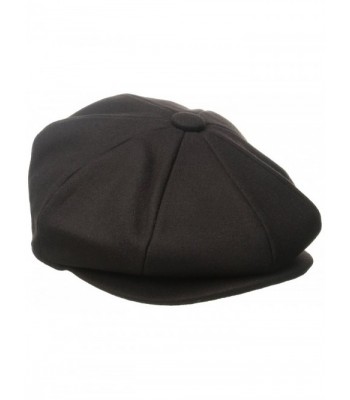 Sakkas Vintage Style Wool Blend Newsboy Snap Brim Cap - Black - C811H6UXCHR