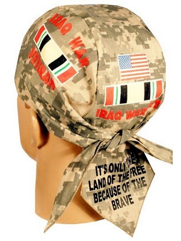 Skull Cap Headwraps Doo Rags - Iraq War Veteran on ACU Digital Camo - C012ELHN2L3