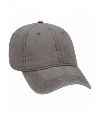 Otto 6 Panel Low Profile Garment Washed Pigment Dyed Baseball Cap - Char. Gray - CP12IVB0NMB