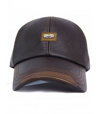 GESDY Vintage Adjustable Leather Baseball in Men's Baseball Caps