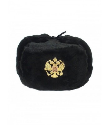 Russian Army KGB Military Fur Hat Ushanka w/Imperial Eagle Crest Badge *BLACK/SMALL* - CB11ITSEAWF