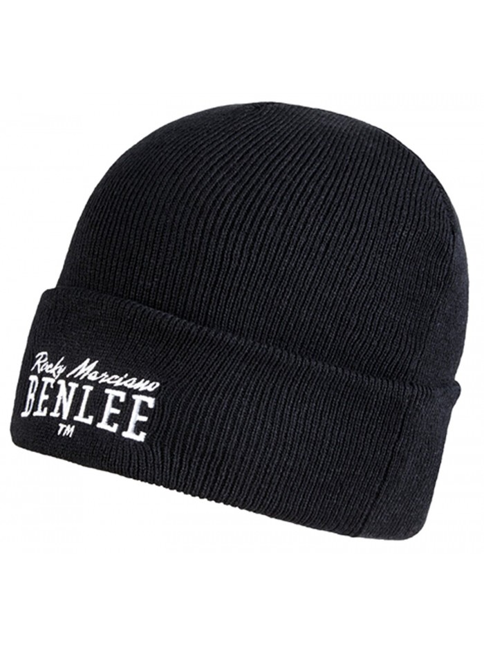 Benlee Boxing Rocky Marciano Men&acutes Beanie Hat Cap Black Embroided Logo - CC12O0JSGS8