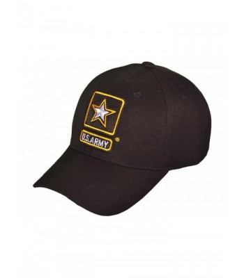 SNAPKING US Army Logo Embroidered Cap Military Black Baseball Hat Mens - C9183CCDRHU