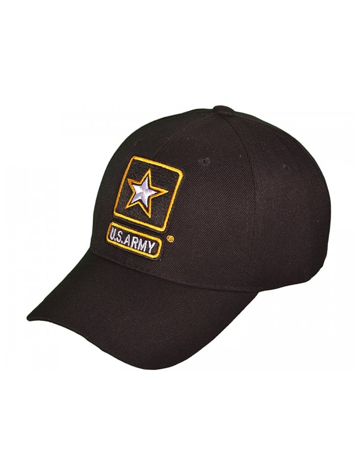 SNAPKING US Army Logo Embroidered Cap Military Black Baseball Hat Mens - C9183CCDRHU