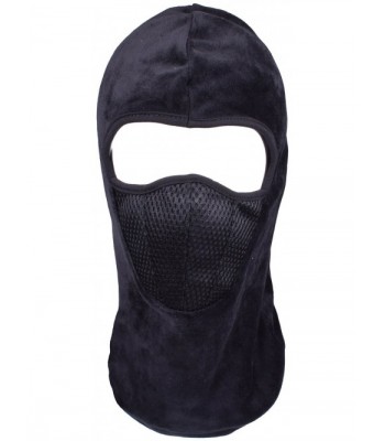 Winter Balaclava Hoods Fleece Ski Windproof Face Mask Motorcycle Neck Warmer - Black - CQ188HOZM83