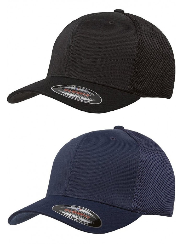 Yupoong Flexfil Ultrafibre Structured Caps Set - 2pack 1-black & 1-navy - CF12EKOHQWX