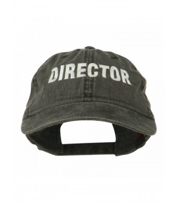 Director Embroidered Washed Cotton Cap - Black - CS11LBM8QL3