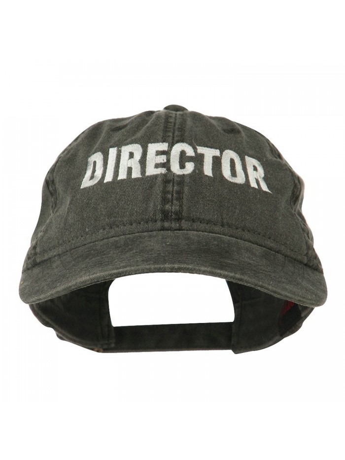 Director Embroidered Washed Cotton Cap - Black - CS11LBM8QL3