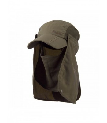 UV 50+ Folding Bill Cap with Double Flaps - Olive - CS11FITP1C7