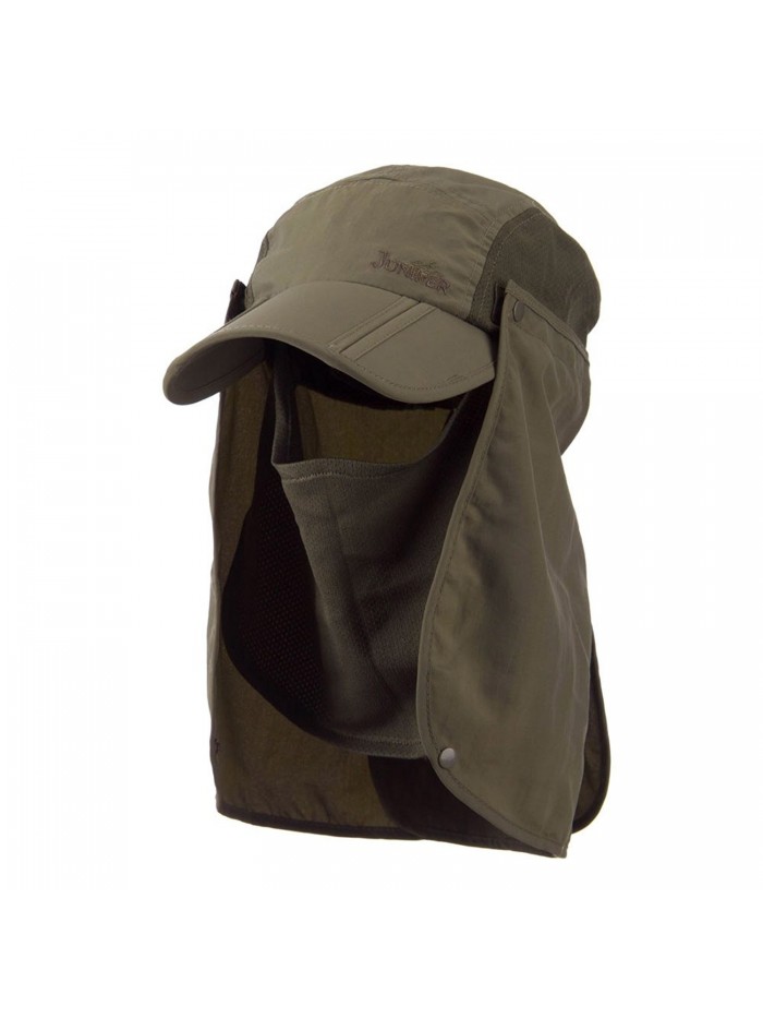 UV 50+ Folding Bill Cap with Double Flaps - Olive - CS11FITP1C7