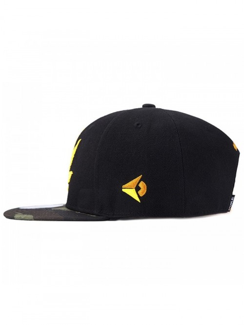 Solid Flat Brim Hip Hop Adjustable Hat Stylish Snapback Baseball Cap ...