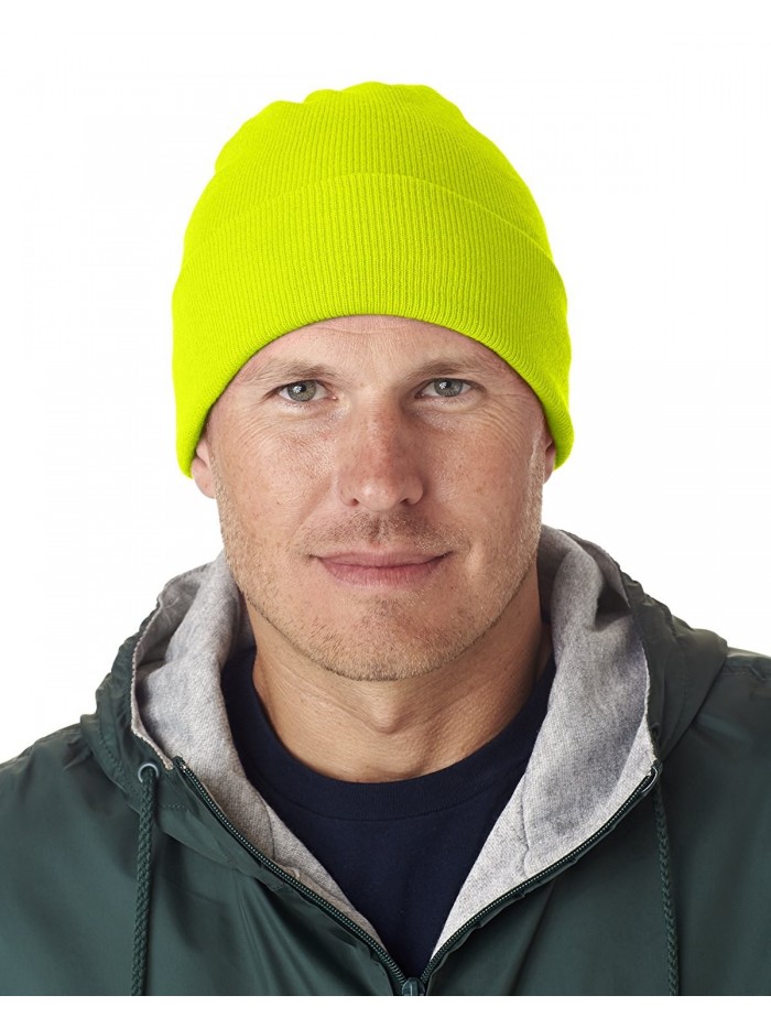 UltraClub Knit Beanie with Cuff - Safety Yellow - CI117S8LSPZ