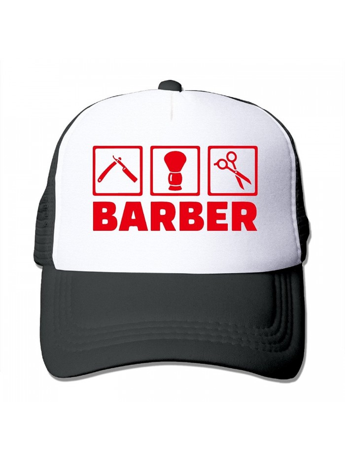 Barber Tool Trucker Hat Mesh Cap Adjustable Snapback Strap - Black - CQ12NDW7O2X