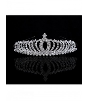 Wedding Party Bridal Bridesmaid Crystal Rhinestones Crown Headband Tiara Hairband - CR126I1DUVR