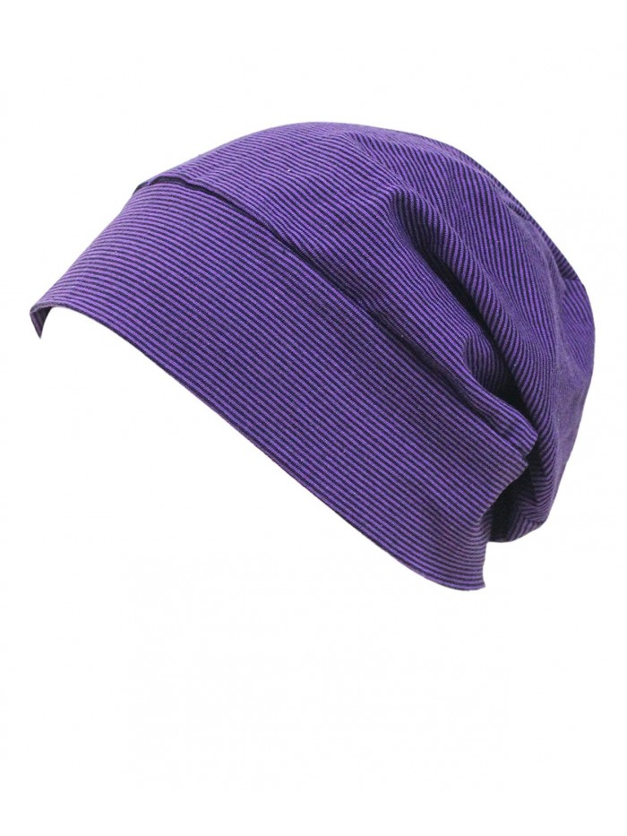 Firsthats Soft Comfy Sleep and Chemo Cap- Hat Liner- Extended - Purple - C4128BU2Y2T