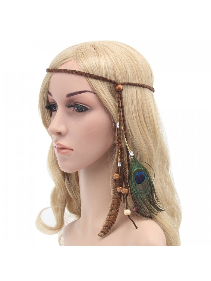 tallahassee Indian Hippie Feather Tassels Headband Bohemia Style Headdress - 4 - C012KB5HY27